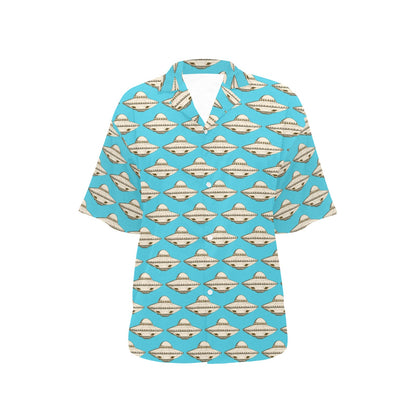 UFO Print Design LKS301 Women's Hawaiian Shirt
