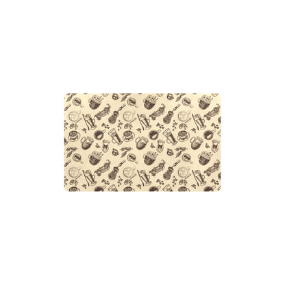 Coffee Pattern Print Design 05 Kitchen Mat
