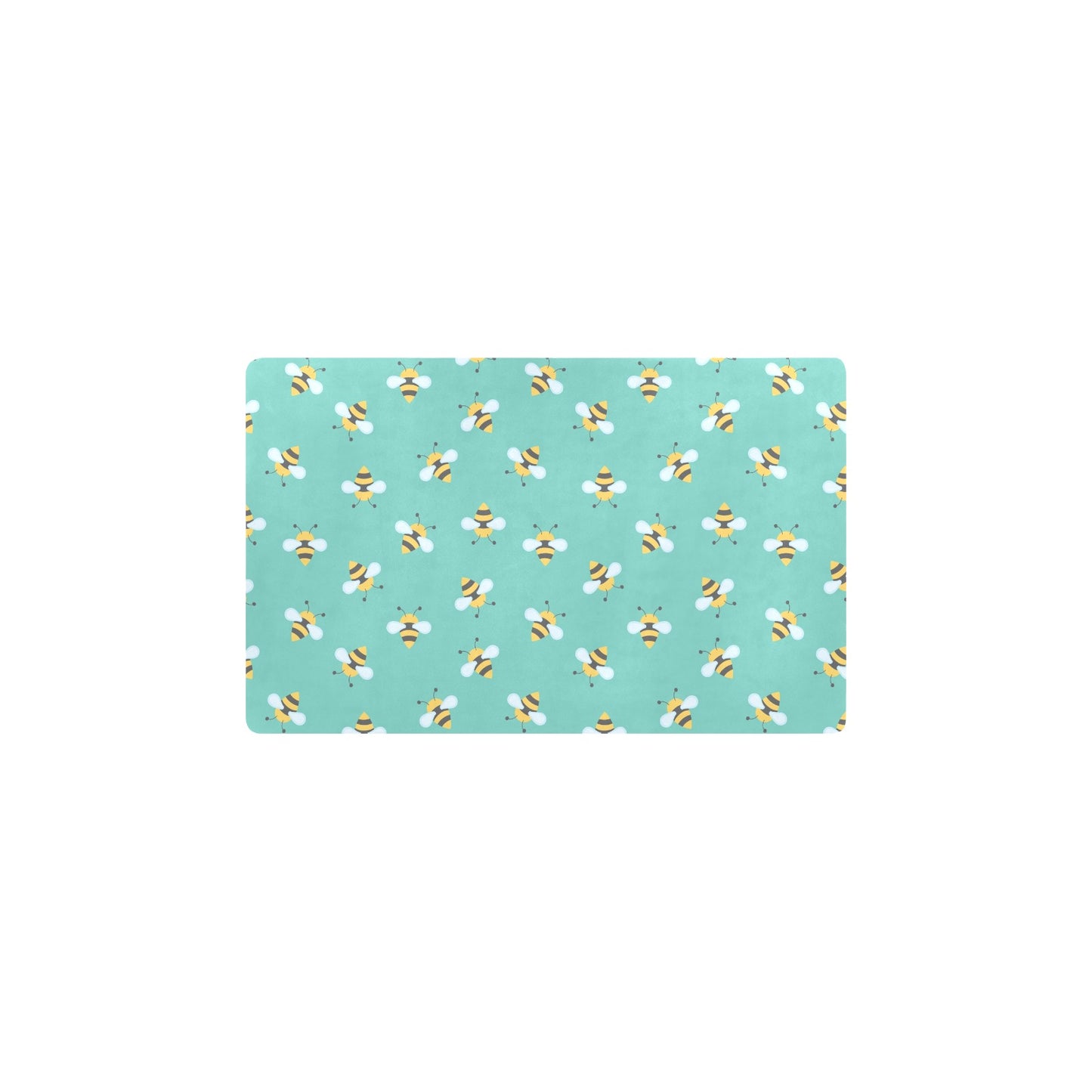 Bee Pattern Print Design 01 Kitchen Mat