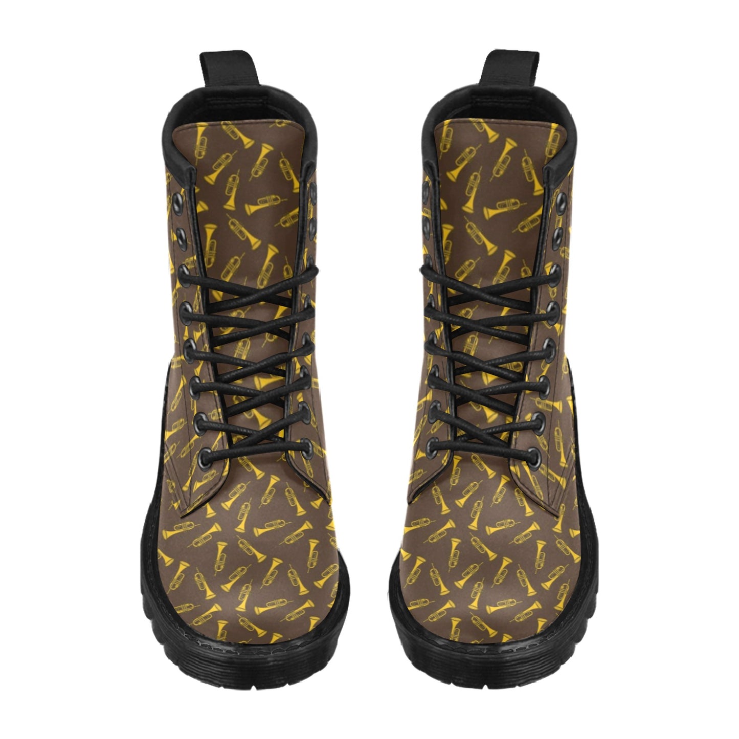 Trumpet Pattern Design Print Women's Boots