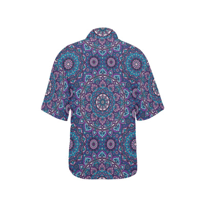 Medallion Pattern Print Design 05 Women's Hawaiian Shirt