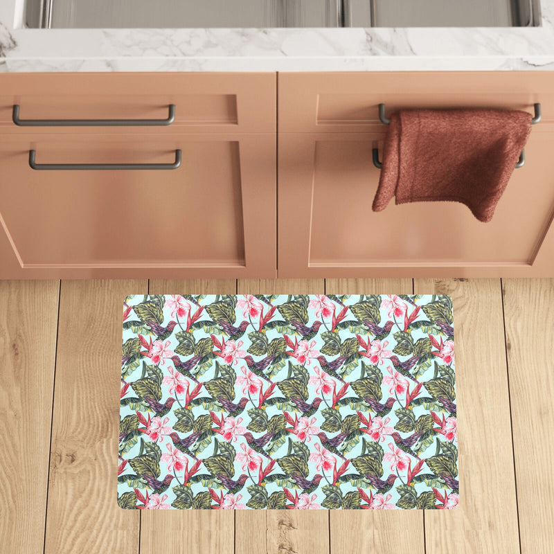 Hummingbird Cute Themed Print Kitchen Mat