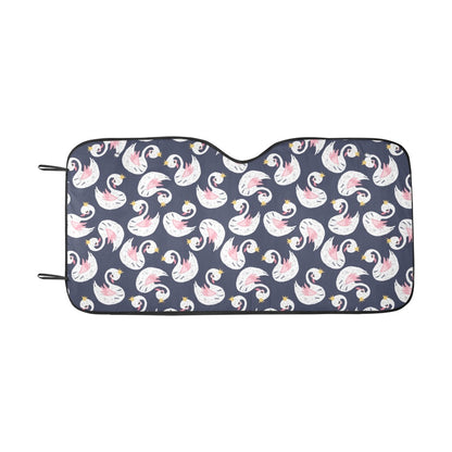 Swan Print Design LKS403 Car front Windshield Sun Shade