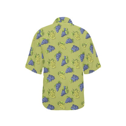 Grape Pattern Print Design GP08 Women's Hawaiian Shirt