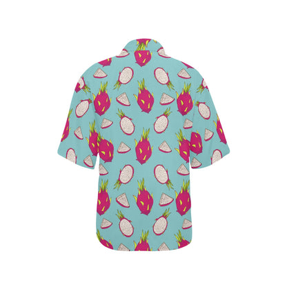 Dragonfruit Pattern Print Design DF01 Women's Hawaiian Shirt