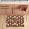 Skull And Roses Print Design LKS302 Kitchen Mat