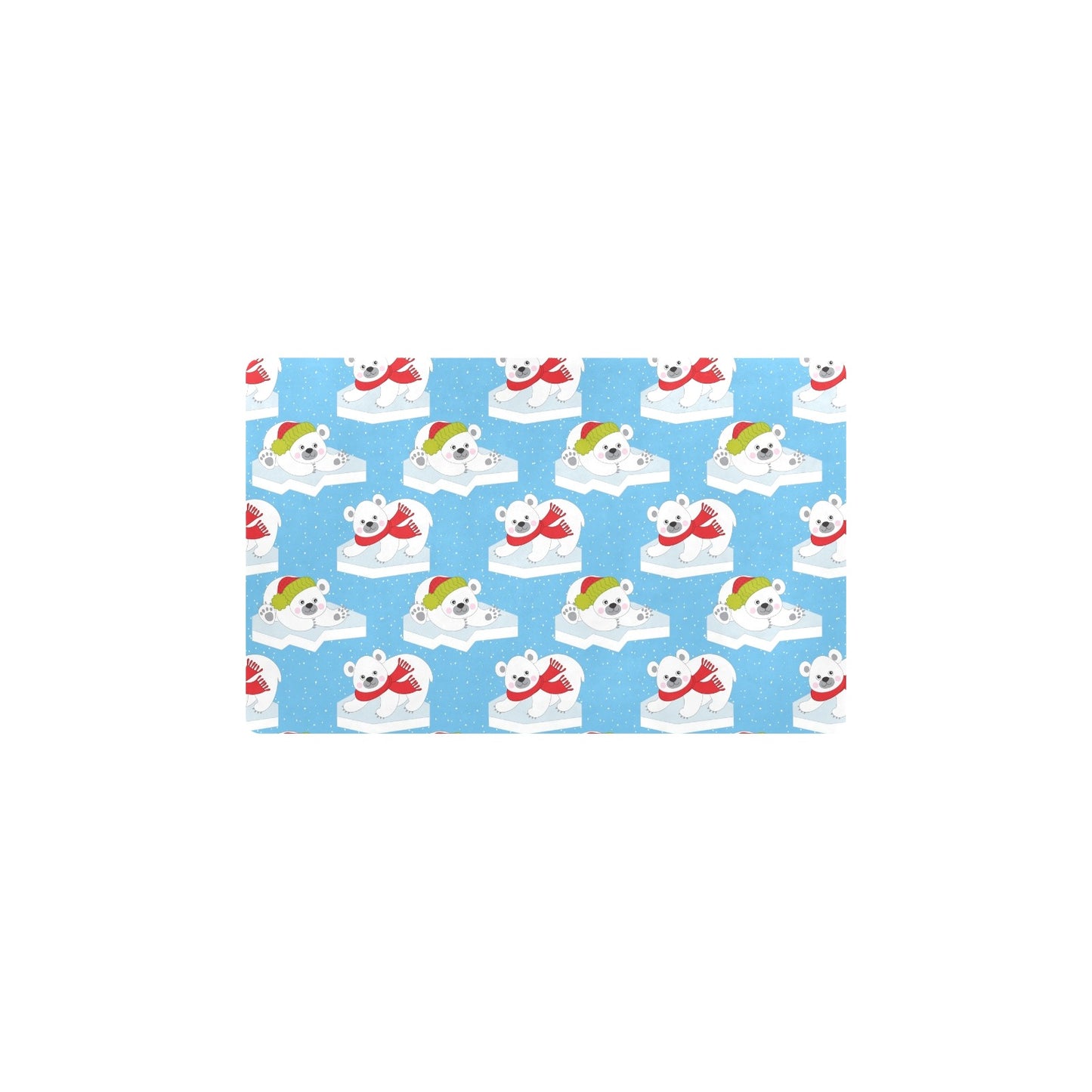 Polar Bear Pattern Print Design PB06 Kitchen Mat