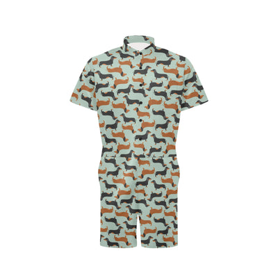 Dachshund Cute Print Pattern Men's Romper