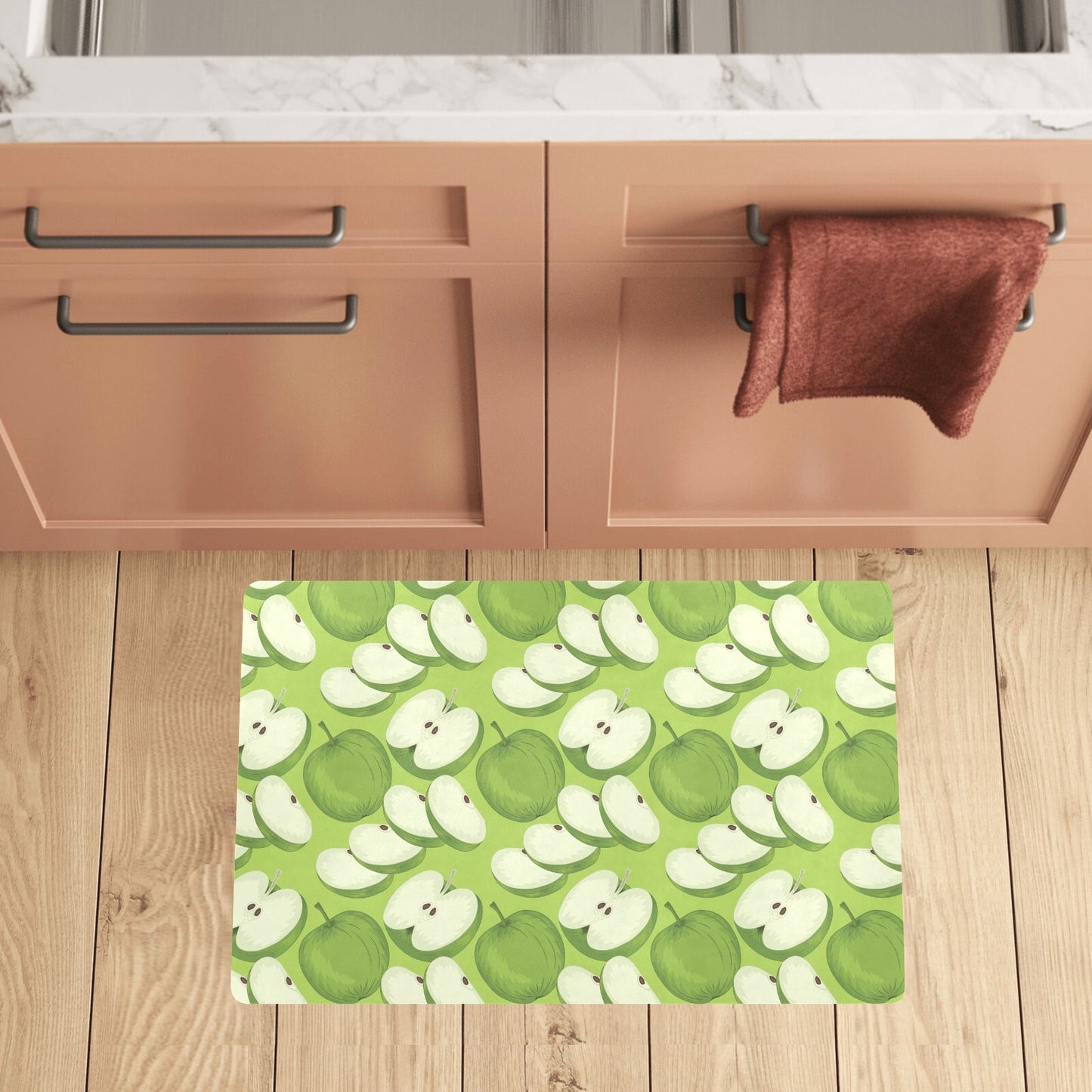 Apple Pattern Print Design AP010 Kitchen Mat