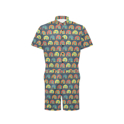 Camper Pattern Print Design 02 Men's Romper