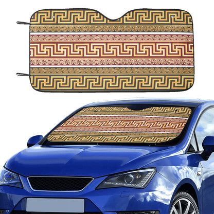 Ancient Greek Pattern Print Design LKS302 Car front Windshield Sun Shade