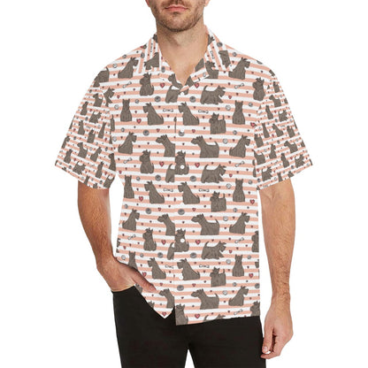 Scottish Terriers Print Design LKS3016 Men's Hawaiian Shirt