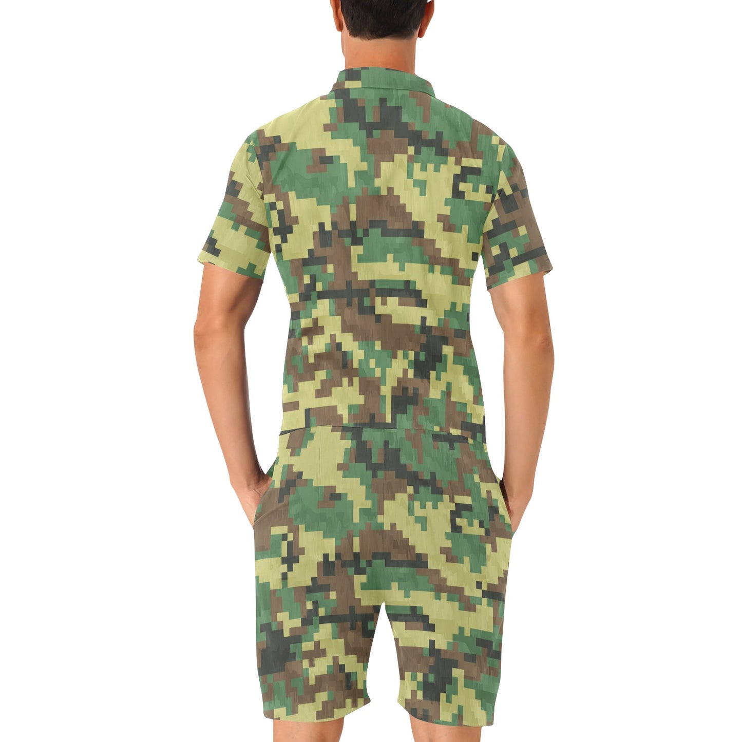 ACU Army Digital Pattern Print Design 02 Men's Romper
