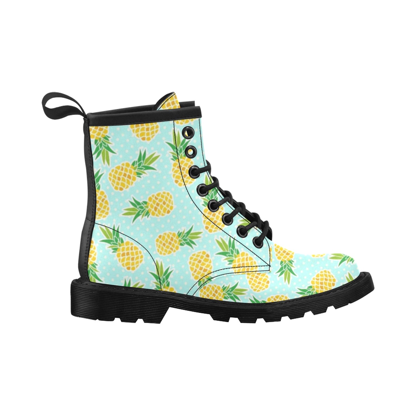 Pineapple Pattern Print Design PP01 Women's Boots