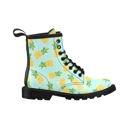 Pineapple Pattern Print Design PP01 Women's Boots