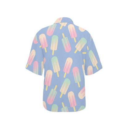 Ice Cream Pattern Print Design 05 Women's Hawaiian Shirt