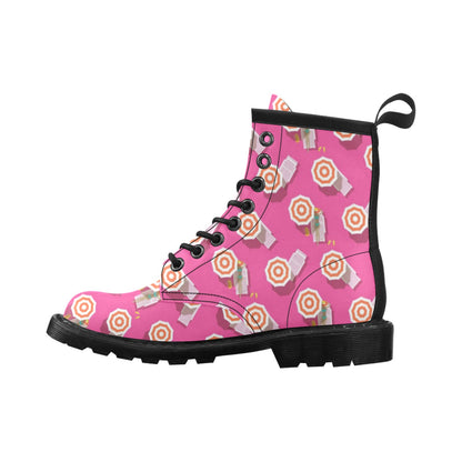 Beach Top View Umbrella Theme Women's Boots
