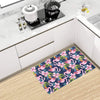 Flamingo Hibiscus Print Kitchen Mat