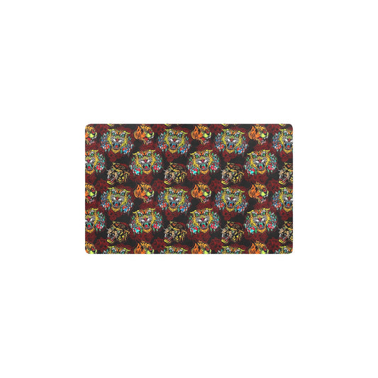 Tattoo Tiger Colorful Design Kitchen Mat