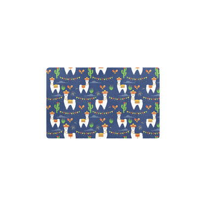 Llama Cactus Pattern Print Design 05 Kitchen Mat
