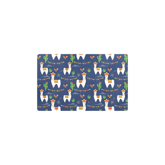 Llama Cactus Pattern Print Design 05 Kitchen Mat