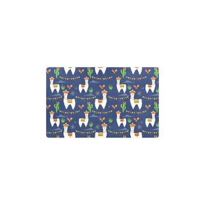 Llama Cactus Pattern Print Design 05 Kitchen Mat