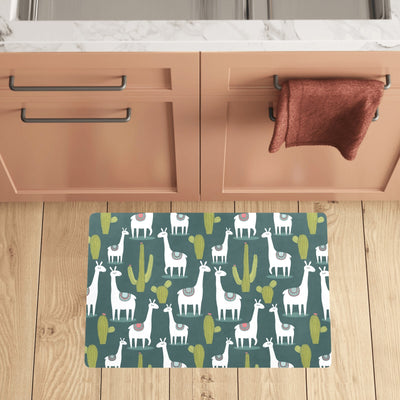 Llama Cactus Pattern Print Design 02 Kitchen Mat