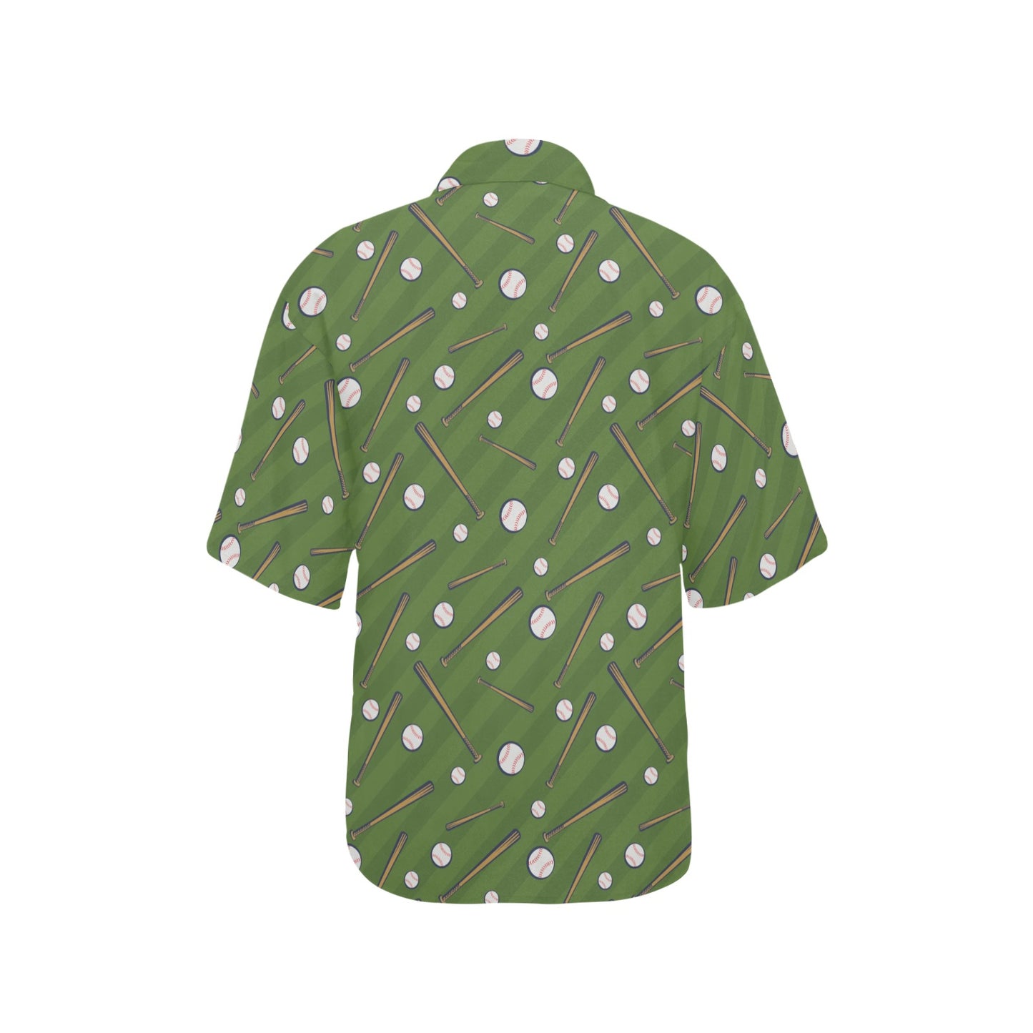 Baseball Pattern Print Design 02 Women's Hawaiian Shirt
