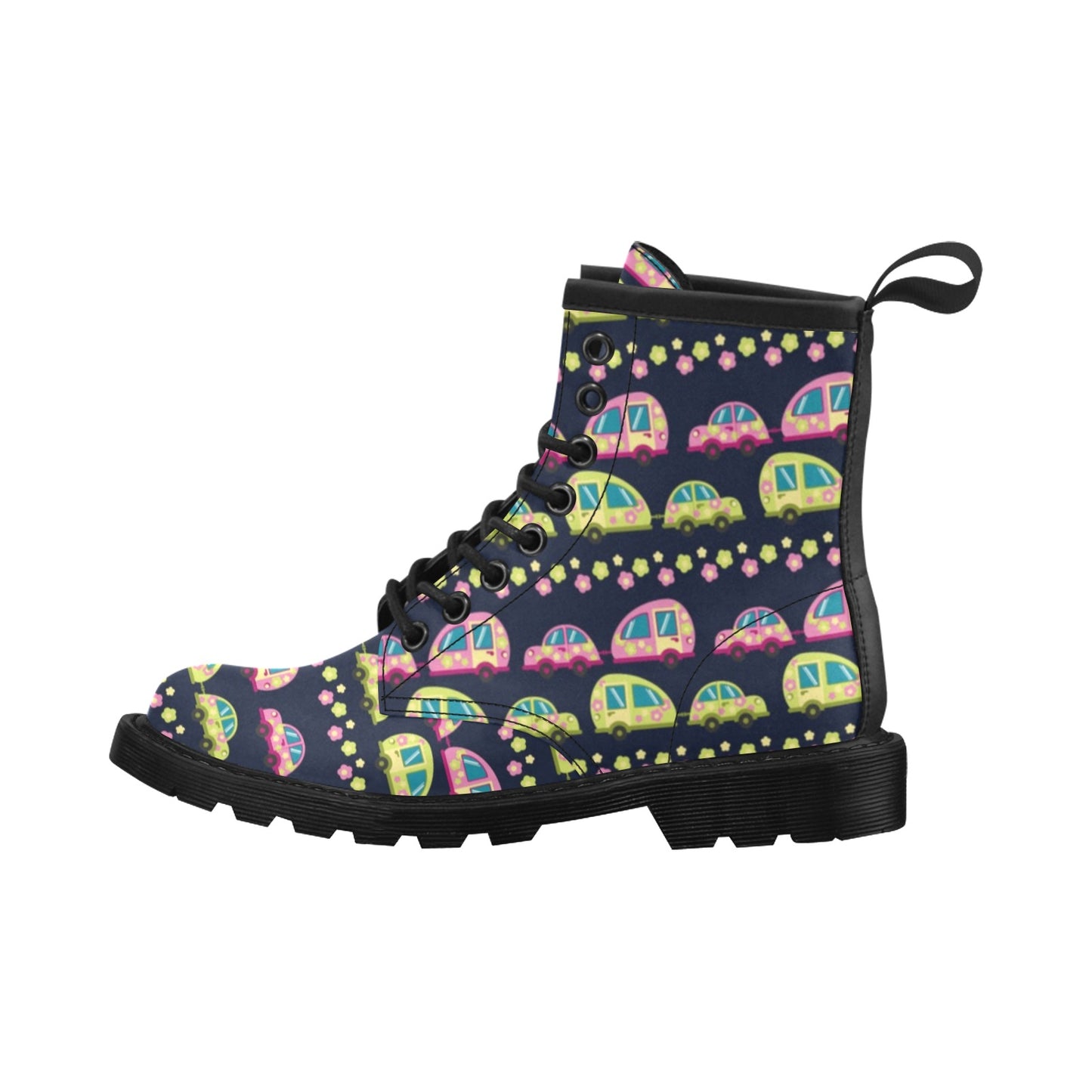 Camper Cute Camping Design No 3 Print Women's Boots