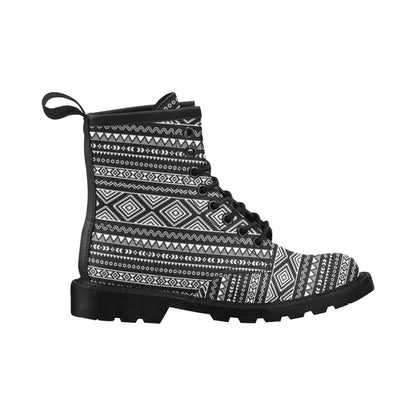 Tribal Pattern Print Design LKS301 Women's Boots