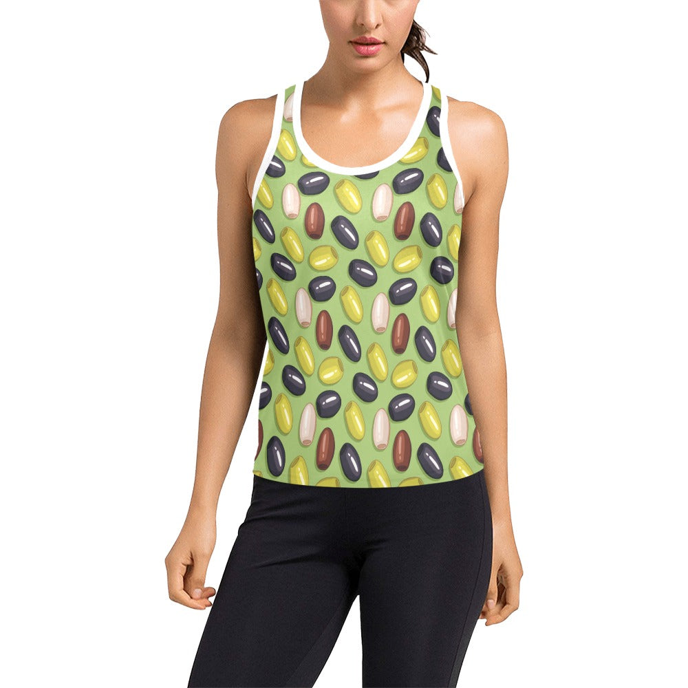 Olive Print Design LKS301 Women's Racerback Tank Top