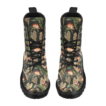 Tropical Flower Pattern Print Design TF014 Women's Boots