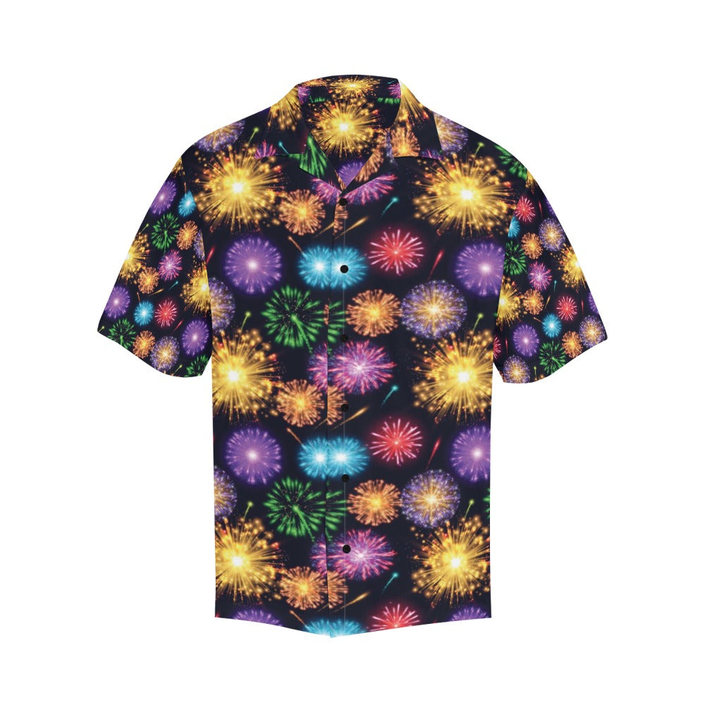 Firework Print Design LKS305 Men's Hawaiian Shirt