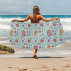 Hippie Print Design LKS307 Beach Towel 32" x 71"