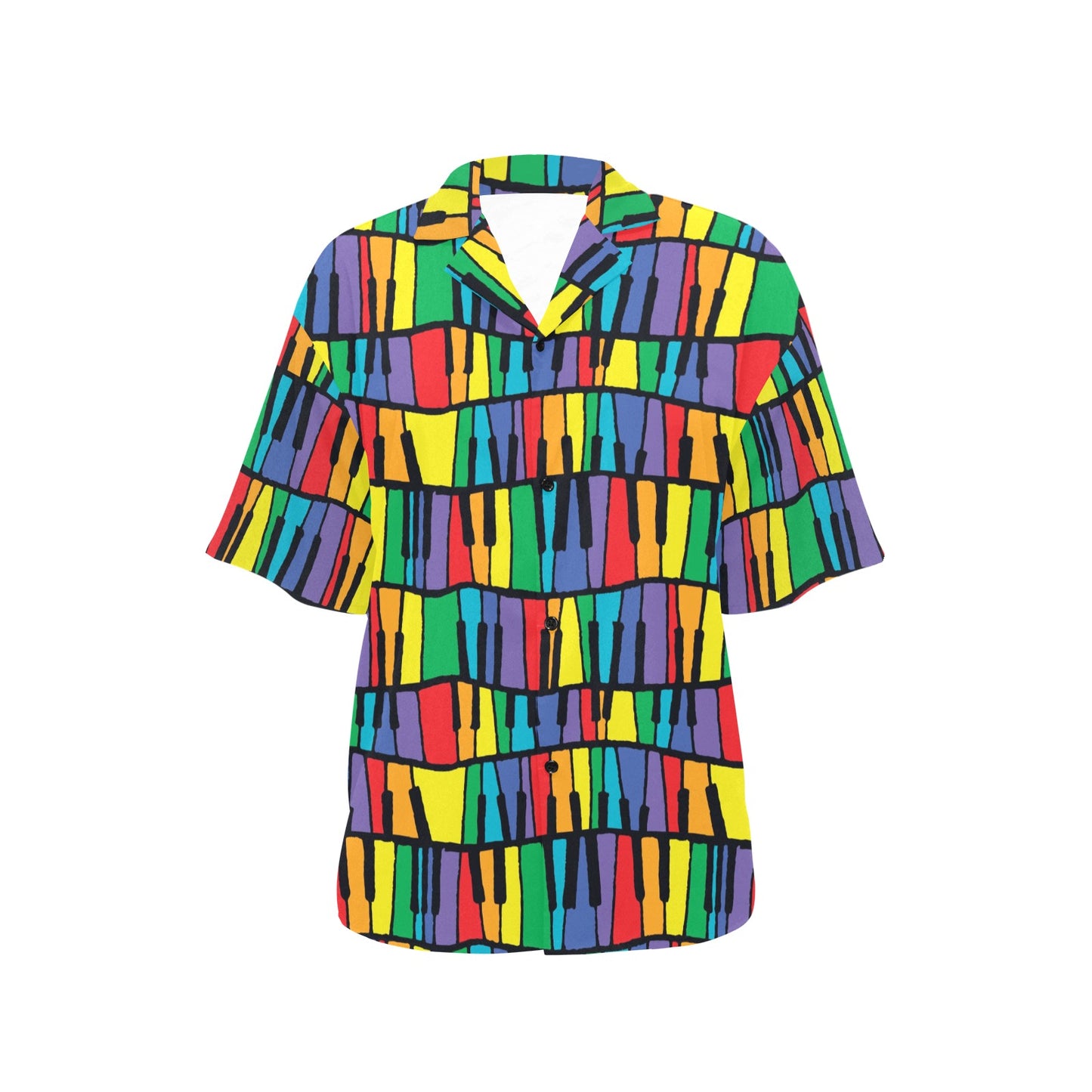 Piano Print Design LKS402 Women's Hawaiian Shirt