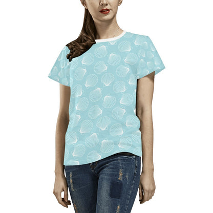Seashell Print Design LKS3010 Women's  T-shirt