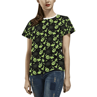 Witch Halloween Print Design LKS306 Women's  T-shirt
