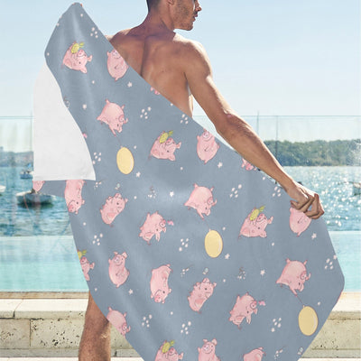 Pig Print Design LKS405 Beach Towel 32" x 71"