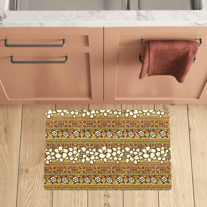 Hawaiian Themed Pattern Print Design H015 Kitchen Mat