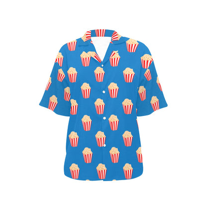 Popcorn Pattern Print Design A04 Women's Hawaiian Shirt
