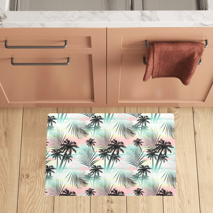 Palm Tree Pattern Print Design A03 Kitchen Mat