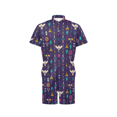 Native American Eagle Indian Pattern Men's Romper