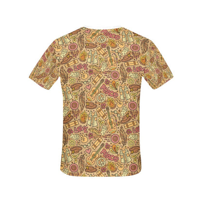 Hippie Print Design LKS305 Women's  T-shirt