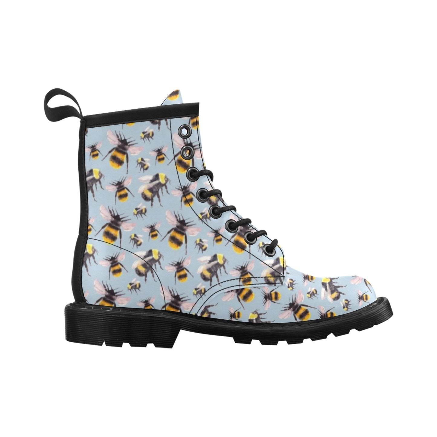 Bee Pattern Print Design BEE08 Women's Boots