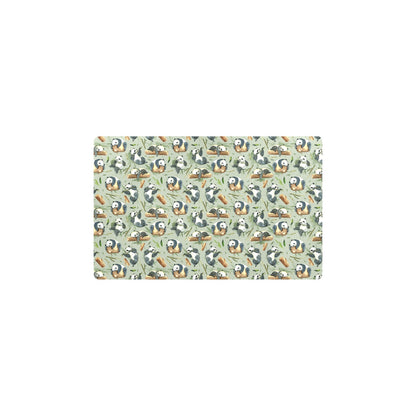 Panda Bear Design Bamboo Print Kitchen Mat