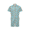 Brow Sea Turtle Print Pattern Men's Romper