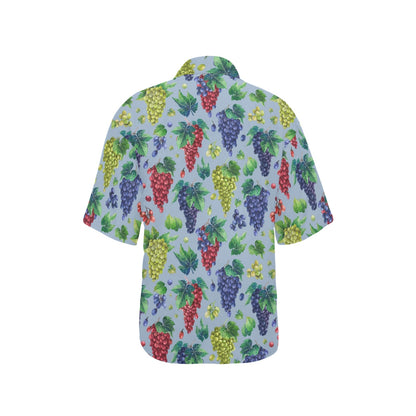 Grape Pattern Print Design GP06 Women's Hawaiian Shirt