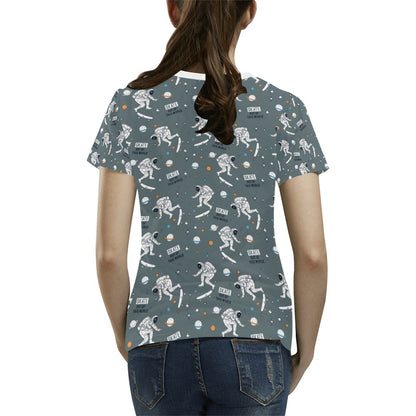 Skateboard Print Design LKS306 Women's  T-shirt