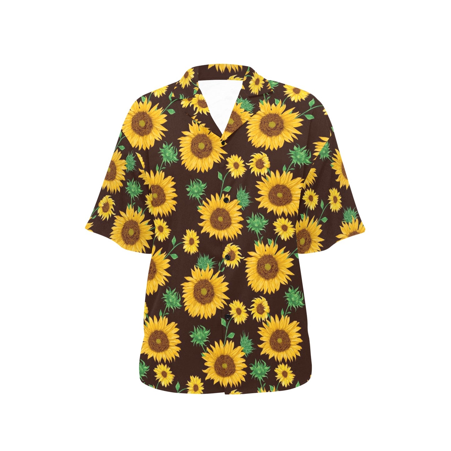 Sunflower Pattern Print Design SF01 Women's Hawaiian Shirt