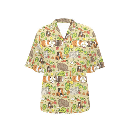 Guinea Pig Pattern Print Design 02 Women's Hawaiian Shirt